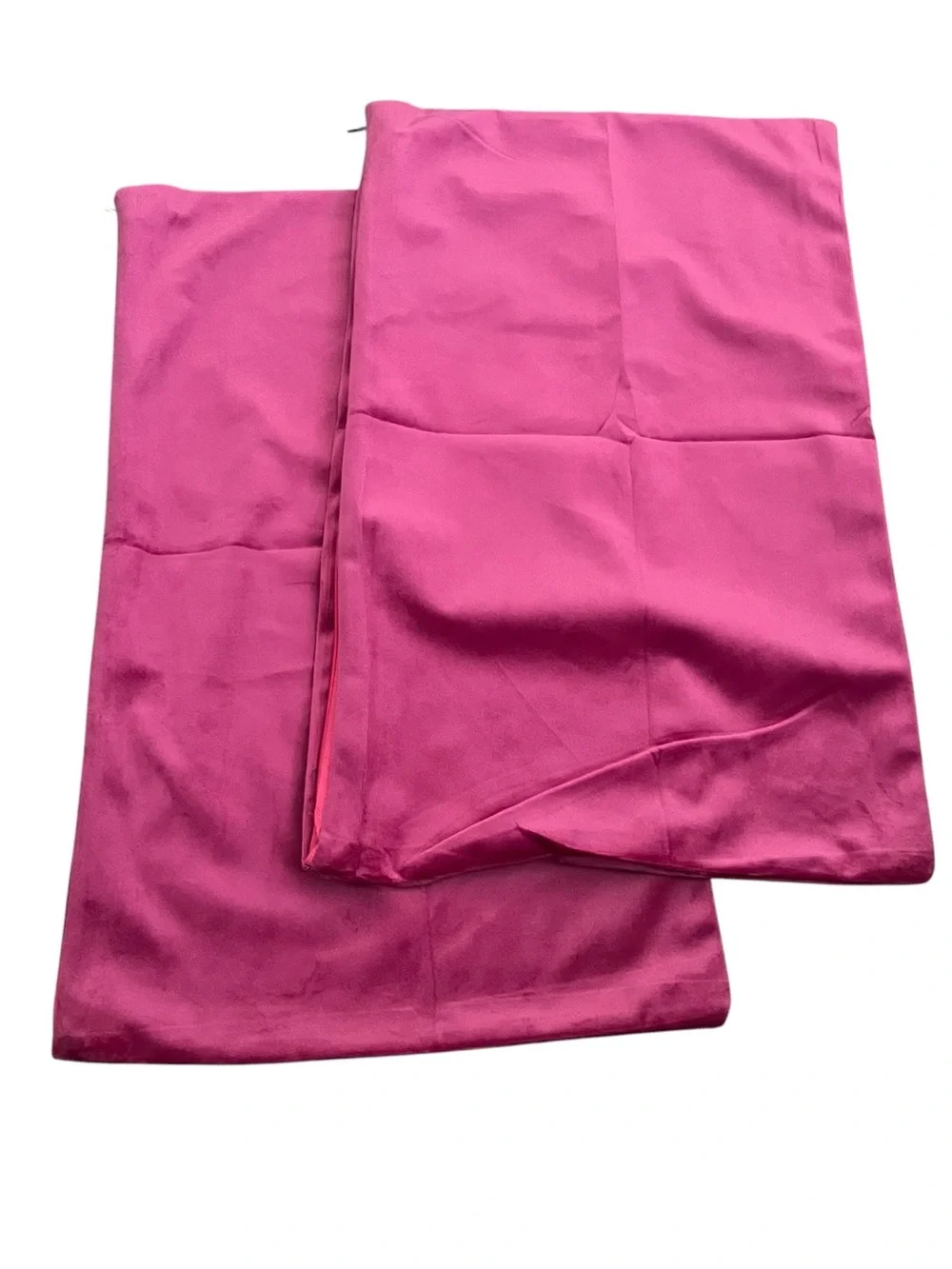NWT! Hot Pink Velvet Throw Pillow Set of 2 Rectangular Covers